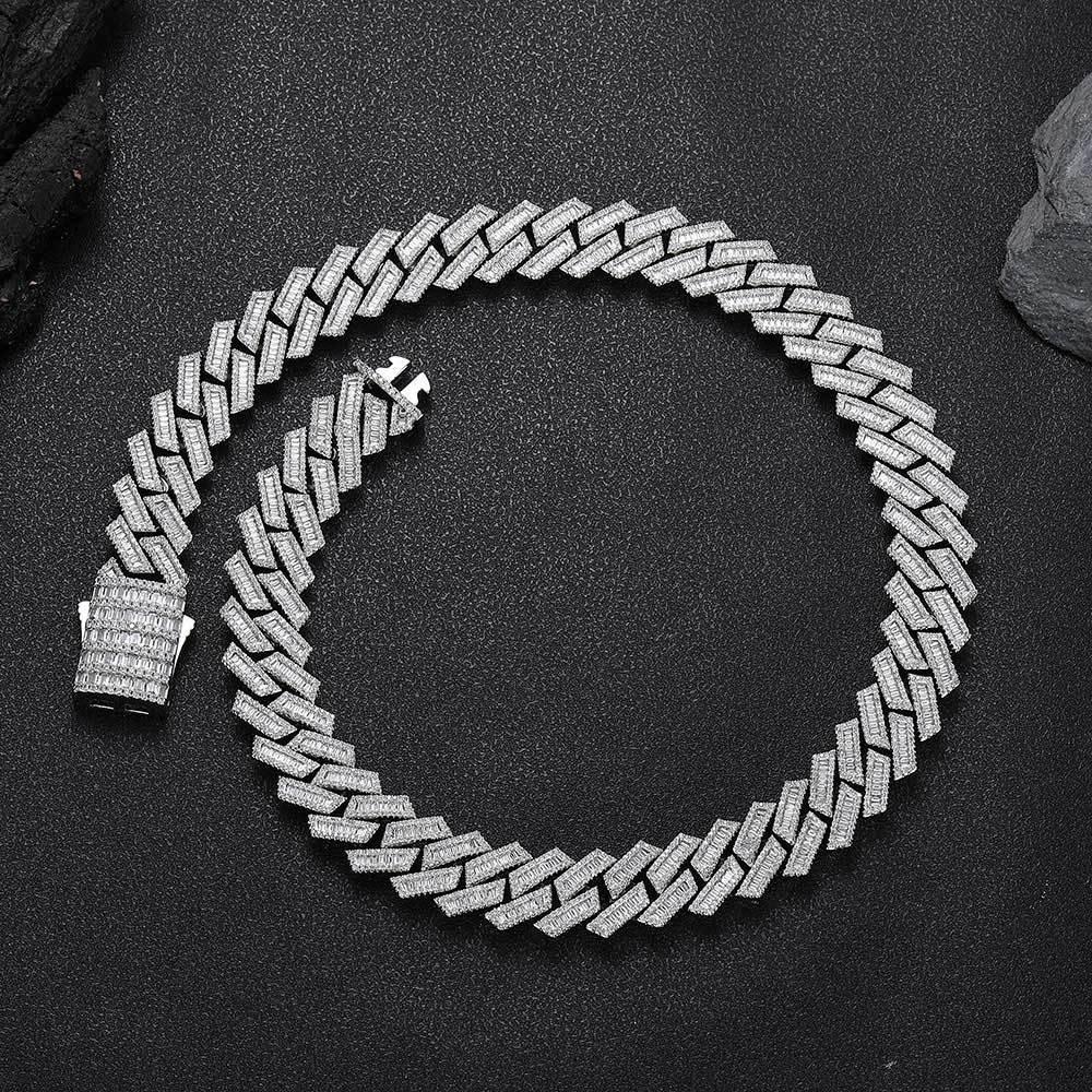 18mm -Shape Cuban Zircon Hip Hop Bling Necklace - CaratixJewelry